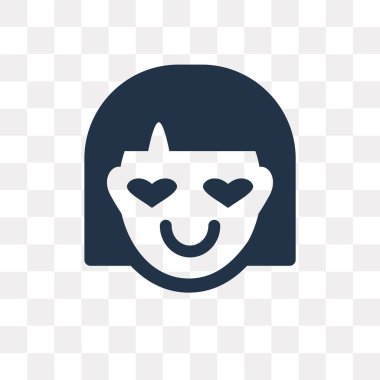 Aşk vektör simgesi, şeffaf arka plan üzerinde izole aşık saydamlık kavramı kullanılan web ve mobil olabilir