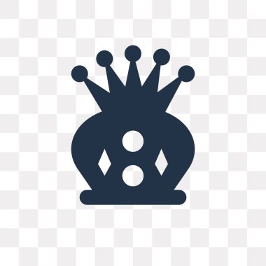 Saydam arka plan üzerinde Crown saydamlık kavramı izole taç vektör simge kullandığınız web ve mobil olabilir