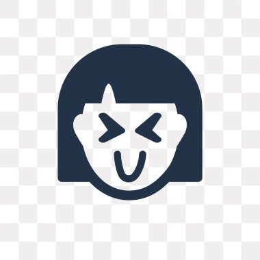 Saydam arka plan üzerinde neşeli saydamlık kavramı izole neşeli vektör simge kullandığınız web ve mobil olabilir