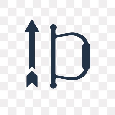 İzole şeffaf arka plan, yay ve ok saydamlık kavramı üzerinde ok ve yay vektör simge kullandığınız web ve mobil olabilir