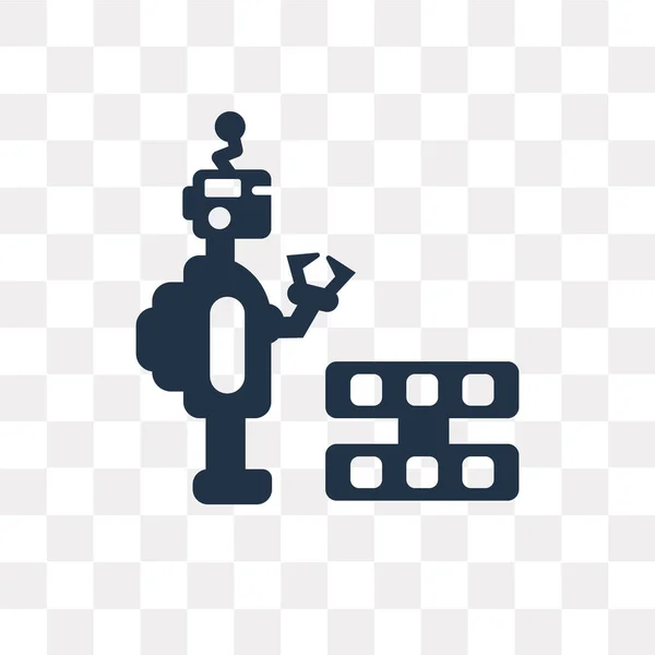 Robot Icono Vectorial Aislado Sobre Fondo Transparente Robot Concepto Transparencia — Vector de stock