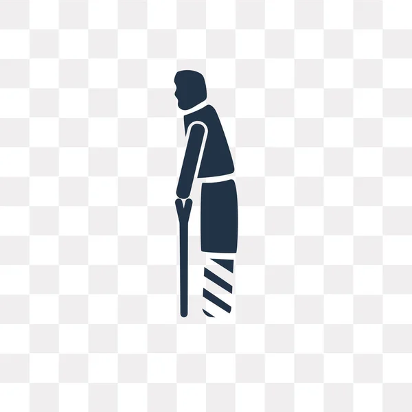 Людина Розбитою Ногою Векторні Значки Ізольовані Прозорому Тлі Людина Розбитою — стоковий вектор
