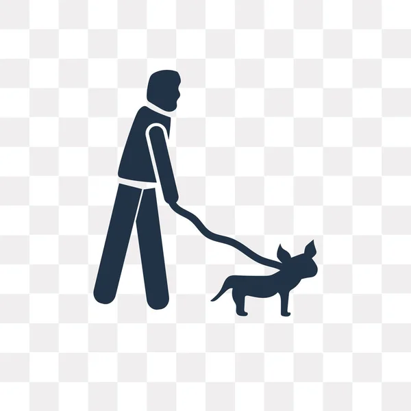 Walking Dog Icono Vectorial Aislado Sobre Fondo Transparente Walking Dog — Vector de stock