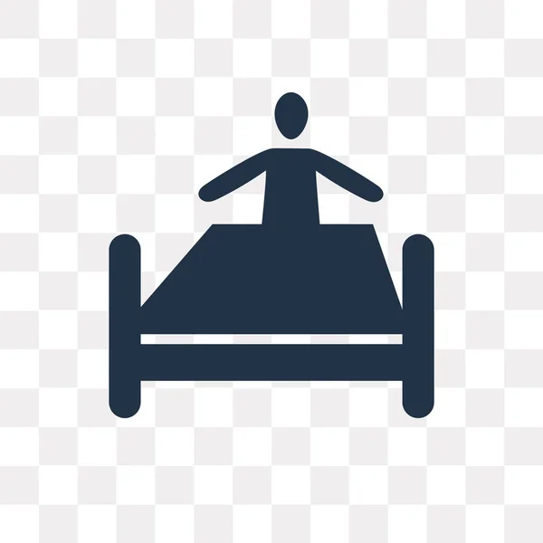 Het Bed Vector Pictogram Geïsoleerd Een Transparante Achtergrond Maken Kan — Stockvector