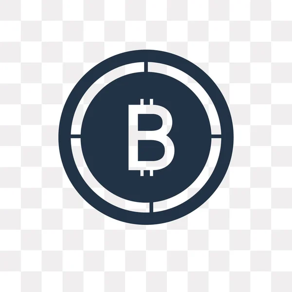 Bitcoin Icono Vectorial Aislado Sobre Fondo Transparente Concepto Transparencia Bitcoin — Vector de stock