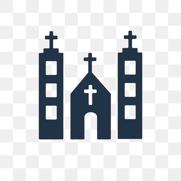 Icono Vector Iglesia Aislado Sobre Fondo Transparente Concepto Transparencia Iglesia — Archivo Imágenes Vectoriales