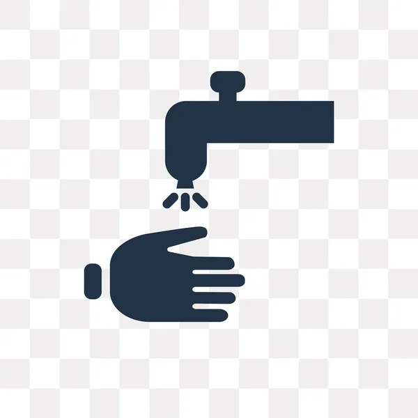 Hand Wash Vector Icon Isolated Transparent Background Hand Wash Transparency — Stock Vector