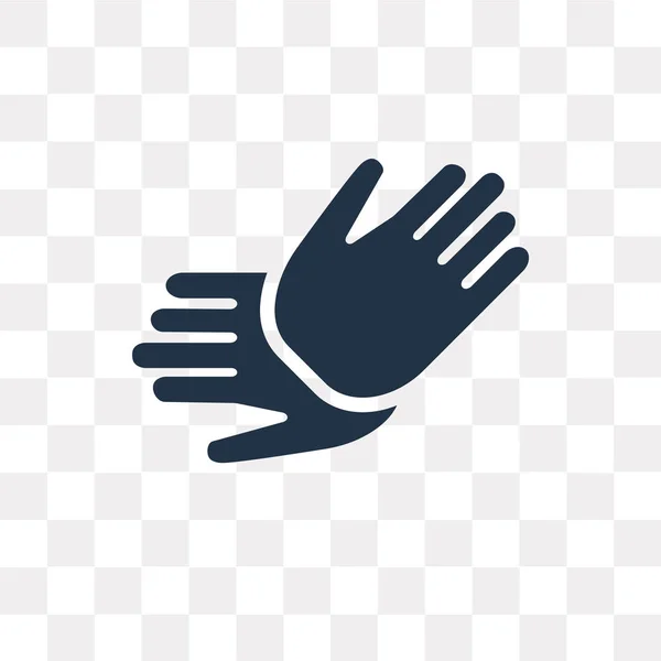 Gloves Vector Icon Isolated Transparent Background Gloves Transparency Concept Can — Stock Vector