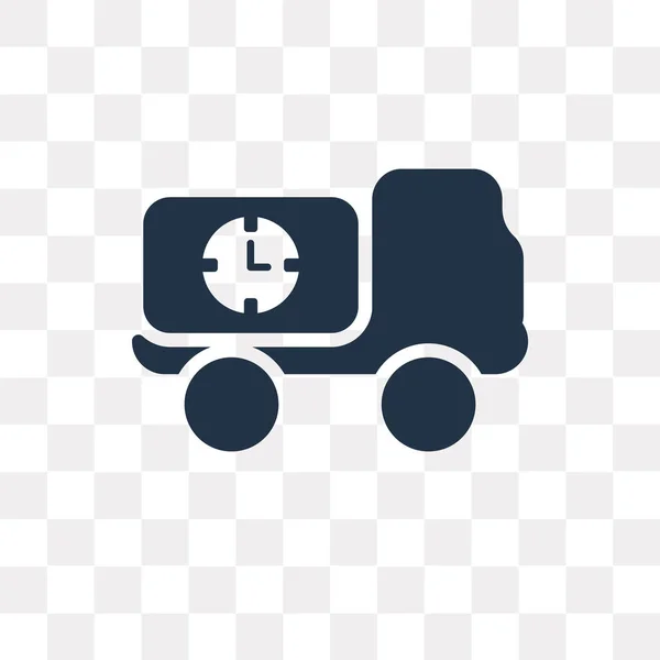 Ícone Vetor Caminhão Entrega Isolado Fundo Transparente Conceito Transparência Caminhão — Vetor de Stock