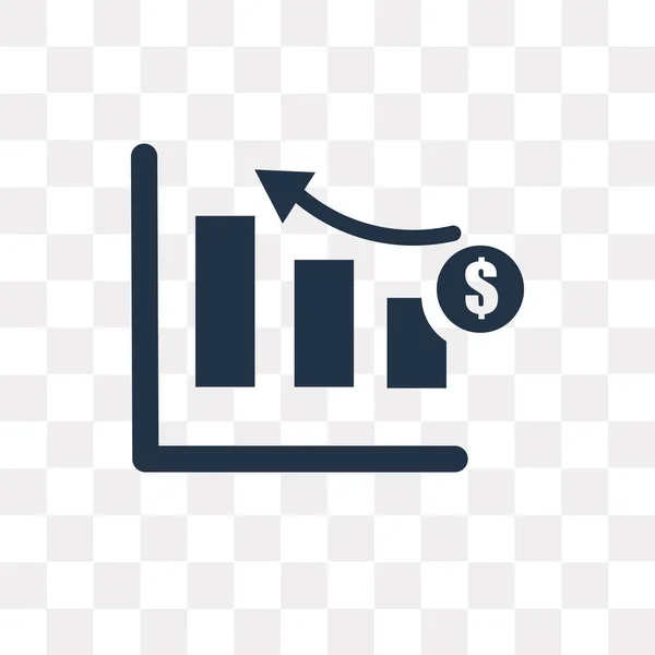 Значок Вектора Роста Изолирован Прозрачном Фоне Концепция Прозрачности Роста Использована — стоковый вектор
