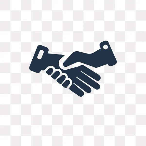 Handshake Wektor Ikona Białym Tle Przezroczystym Tle Uzgadniania Koncepcji Przejrzystości — Wektor stockowy