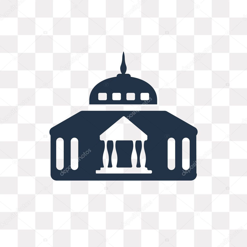 Goverment Building vector icon isolated on transparent background, Goverment Building transparency concept can be used web and mobile