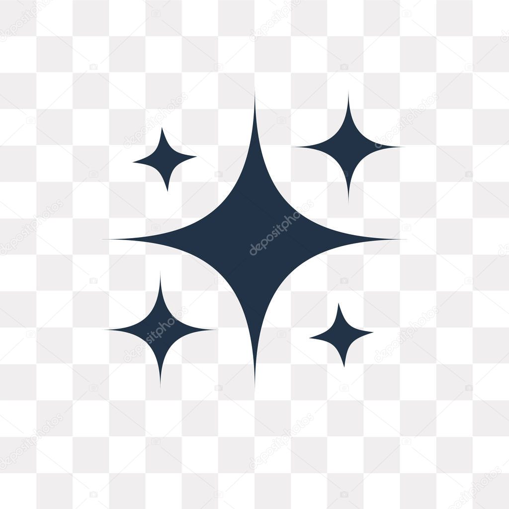Sparkle vector icon isolated on transparent background, Sparkle transparency concept can be used web and mobile