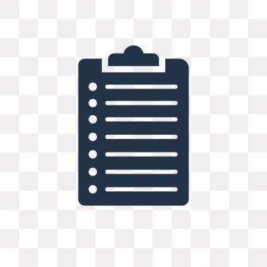 Saydam arka plan üzerinde denetim listesi saydamlık kavramı izole denetim listesi vektör simge kullandığınız web ve mobil olabilir