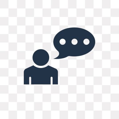 Saydam arka plan üzerinde sohbet saydamlık kavramı izole sohbet vektör simge kullandığınız web ve mobil olabilir