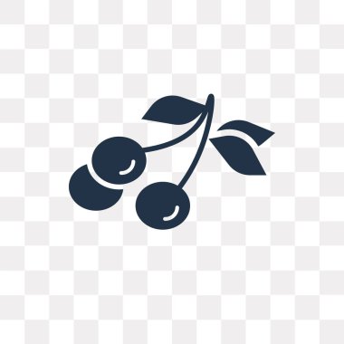 Saydam arka plan üzerinde kiraz saydamlık kavramı izole kiraz vektör simge kullandığınız web ve mobil olabilir