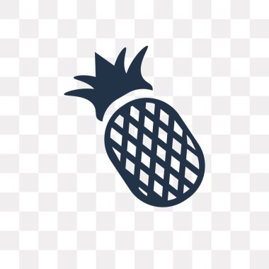 Saydam arka plan üzerinde ananas saydamlık kavramı izole ananas vektör simge kullandığınız web ve mobil olabilir