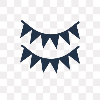 Saydam arka plan üzerinde Garland saydamlık kavramı izole Garland vektör simge kullandığınız web ve mobil olabilir