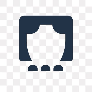 Saydam arka plan üzerinde tiyatro saydamlık kavramı izole tiyatro vektör simge kullandığınız web ve mobil olabilir