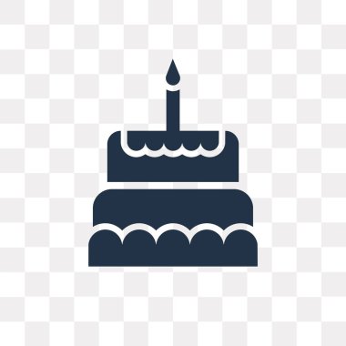 Saydam arka plan üzerinde pasta saydamlık kavramı izole kek vektör simge kullandığınız web ve mobil olabilir