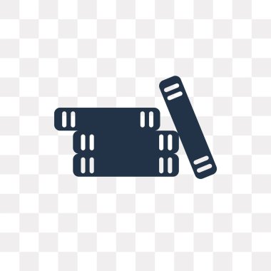 Saydam arka plan üzerinde kitaplar saydamlık kavramı izole kitap vektör simge kullandığınız web ve mobil olabilir