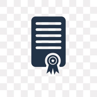 Saydam arka plan üzerinde Diploma saydamlık kavramı izole diploma vektör simge kullandığınız web ve mobil olabilir