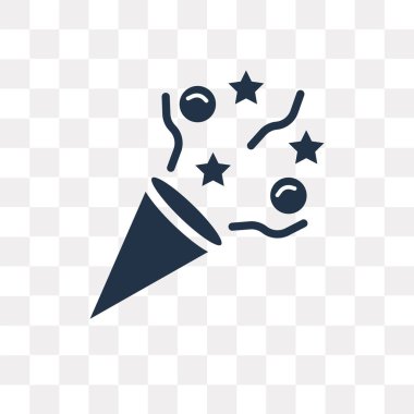 Saydam arka plan üzerinde konfeti saydamlık kavramı izole konfeti vektör simge kullandığınız web ve mobil olabilir