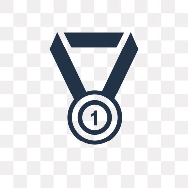 Saydam arka plan üzerinde madalya saydamlık kavramı izole madalya vektör simge kullandığınız web ve mobil olabilir