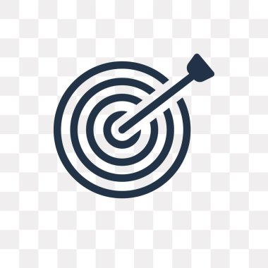 Saydam arka plan üzerinde hedef saydamlık kavramı izole hedef vektör simge kullandığınız web ve mobil olabilir