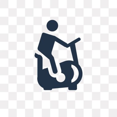 Saydam arka plan üzerinde egzersiz bisikleti saydamlık kavramı izole egzersiz bisikleti vektör simge kullandığınız web ve mobil olabilir