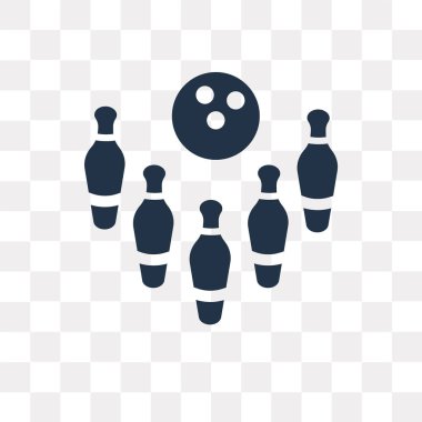 Vektör simgesi üzerinde şeffaf arka plan izole Bovling, Bowling saydamlık kavramı kullanılan web ve mobil olabilir