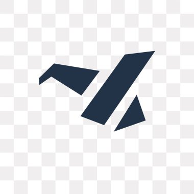 Saydam arka plan üzerinde Origami saydamlık kavramı izole origami vektör simge kullandığınız web ve mobil olabilir