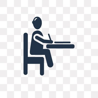 Kullandığınız web ve mobil öğrenci vektör simge şeffaf arka plan üzerinde öğrenci saydamlık kavramı izole olabilir