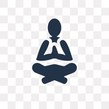Saydam arka plan üzerinde meditasyon saydamlık kavramı izole meditasyon vektör simge kullandığınız web ve mobil olabilir
