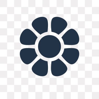 Çiçekler şeffaf arka plan üzerinde izole simge vektör, çiçek saydamlık kavramı kullanılan web ve mobil olabilir