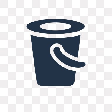 Saydam arka plan üzerinde kova saydamlık kavramı izole kova vektör simge kullandığınız web ve mobil olabilir