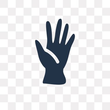 Saydam arka plan üzerinde el saydamlık kavramı izole el vektör simgesi olabilir kullanılan web ve mobil