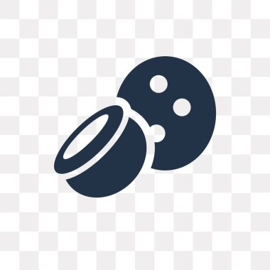 Hindistan cevizi vektör simge şeffaf arka plan üzerinde Hindistan cevizi saydamlık kavramı izole kullanılan web ve mobil olabilir