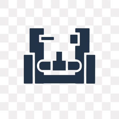 Saydam arka plan üzerinde fabrika saydamlık kavramı izole fabrika vektör simge kullandığınız web ve mobil olabilir