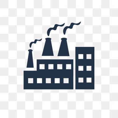Saydam arka plan üzerinde fabrika saydamlık kavramı izole fabrika vektör simge kullandığınız web ve mobil olabilir