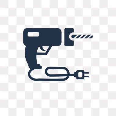 Saydam arka plan üzerinde matkap saydamlık kavramı izole matkap vektör simge kullandığınız web ve mobil olabilir