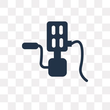 Saydam arka plan üzerinde el pompası saydamlık kavramı izole el pompası vektör simgesi olabilir kullanılan web ve mobil