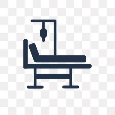 Kullandığınız web ve mobil hastane yatak vektör simge şeffaf arka plan üzerinde hastane yatak şeffaflık konsepti izole olabilir