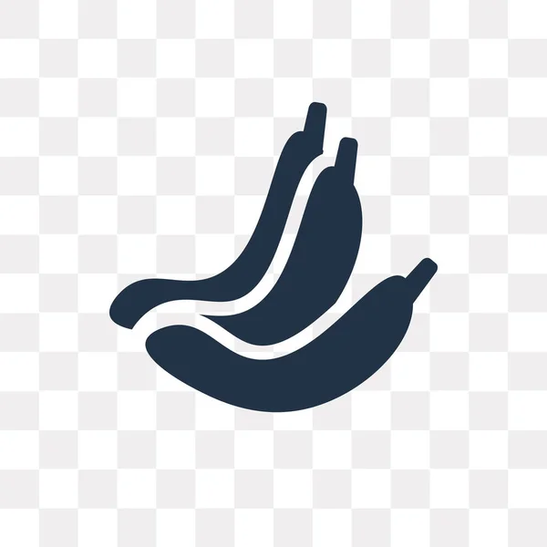 Icono Vector Plátano Aislado Sobre Fondo Transparente Concepto Transparencia Plátano — Vector de stock