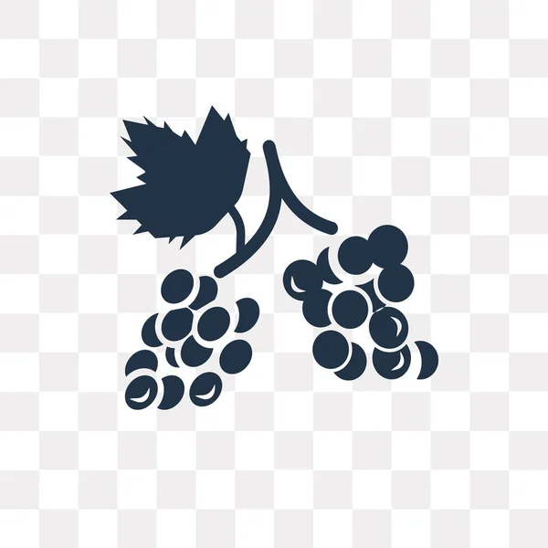 Grapes vector icon isolated on transparent background, Grapes transparency concept can be used web and mobile