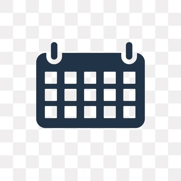 Иконка Вектора Календаря Изолирована Прозрачном Фоне Концепция Прозрачности Календаря Использована — стоковый вектор