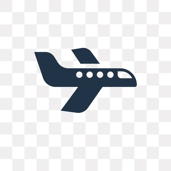 Icono Vector Avión Aislado Sobre Fondo Transparente Concepto Transparencia Avión — Vector de stock