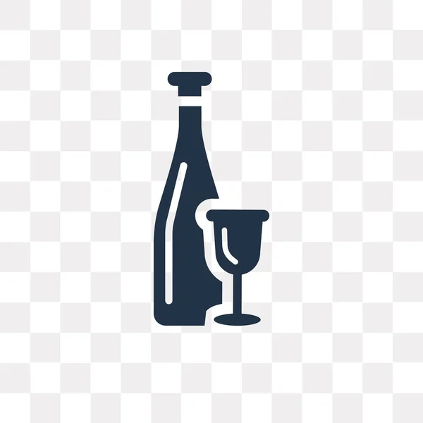 Champagne Vector Pictogram Geïsoleerd Transparante Achtergrond Champagne Transparantie Concept Kunnen — Stockvector