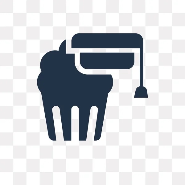 Cupcake Vector Icono Aislado Sobre Fondo Transparente Concepto Transparencia Cupcake — Vector de stock