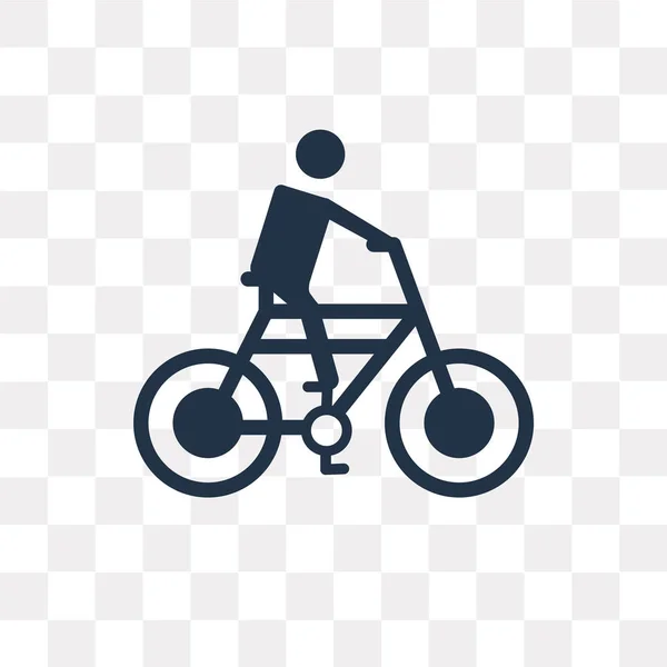Riding Bicycle Vector Icon Isolated Transparent Background Riding Bicycle Transparency — Stock Vector